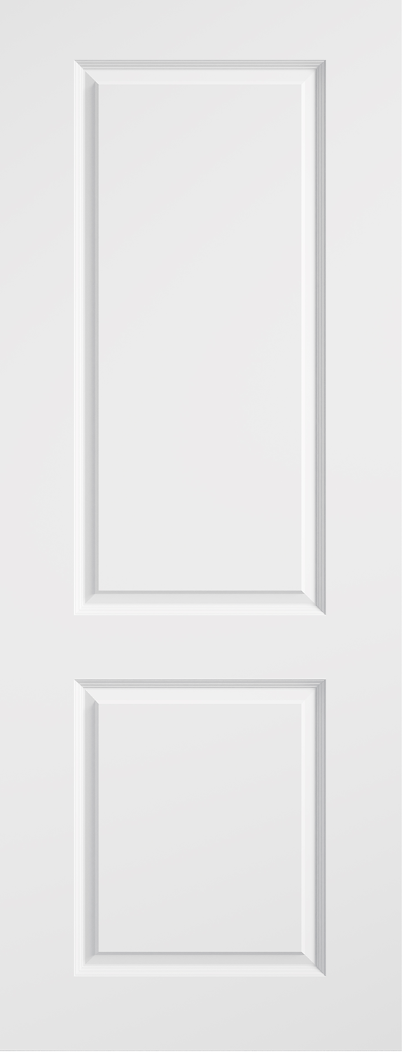 Pre-Assembled Smooth White Primed 2 Panel FD30 Fire Door Set