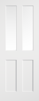 LPD Smooth White Primed Ashford Clear Glazed Door