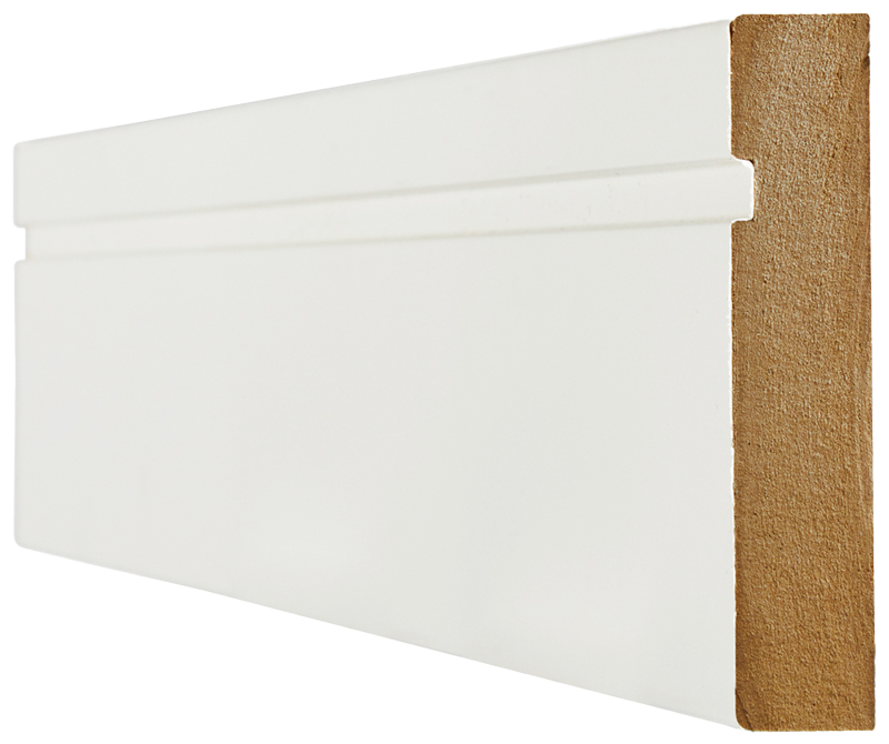 LPD White Single Groove Skirting