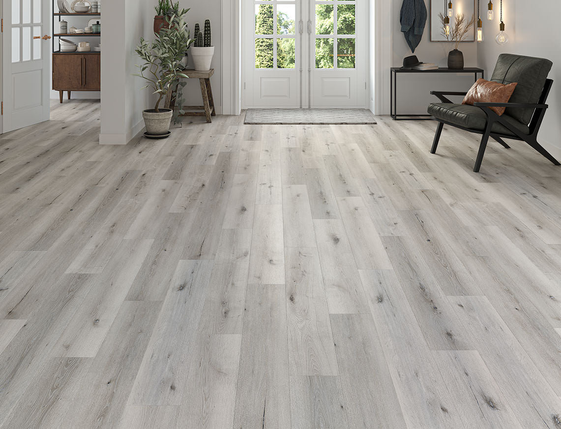 Willacombe Oak Antique Light Grey Oak Plank LVT Flooring | 180 x 1220 x 6.5/0.5mm
