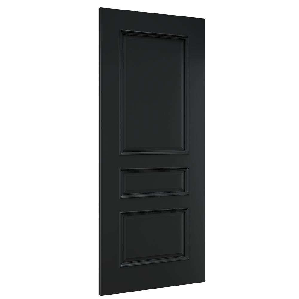 Pre-Assembled Windsor Black Prefinished Door Set FSC