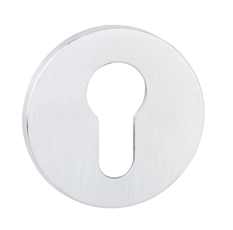 Atlantic Tupai Exclusivo 5S Line Euro Escutcheon on 5mm Slimline Round Rose - White