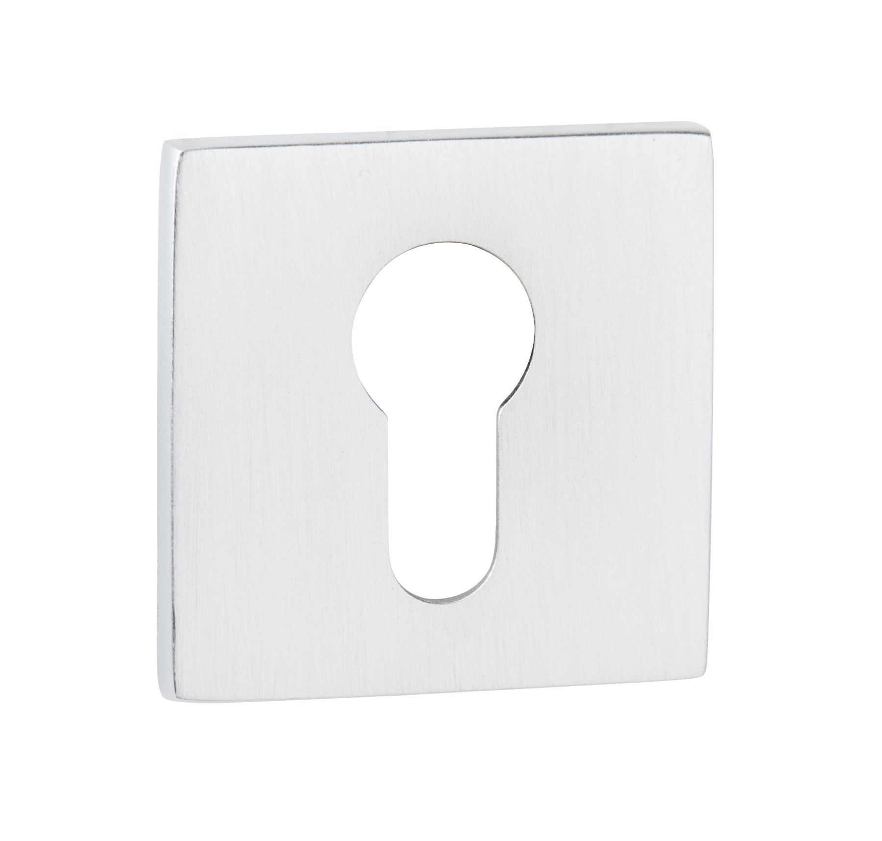 Atlantic Tupai Exclusivo 5S Line Euro Escutcheon on 5mm Slimline Square Rose - White