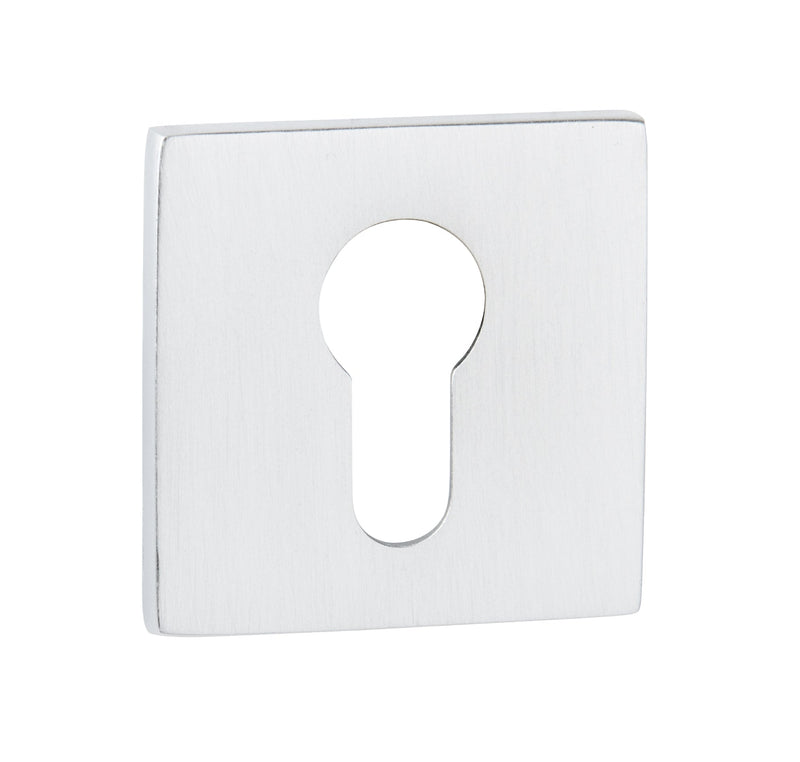 Atlantic Tupai Exclusivo 5S Line Euro Escutcheon on 5mm Slimline Square Rose - White