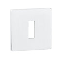 Atlantic Tupai Exclusivo 5S Line Key Escutcheon on 5mm Slimline Square Rose - White