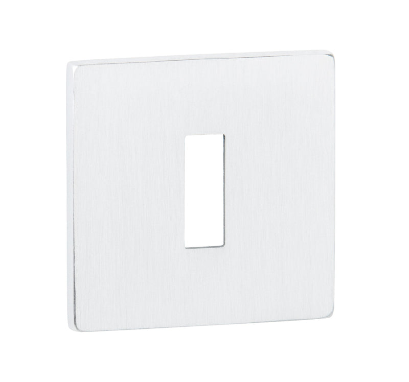 Atlantic Tupai Exclusivo 5S Line Key Escutcheon on 5mm Slimline Square Rose - White