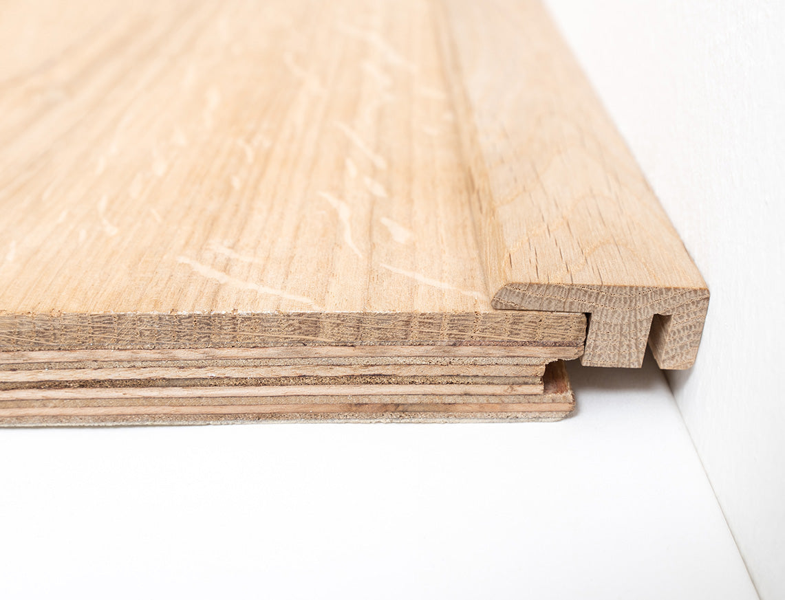Unfinished Oak End Profile 15 x 34 x 2700mm