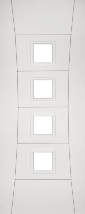 Deanta White Primed Pamplona Glazed Fire Door Internal door