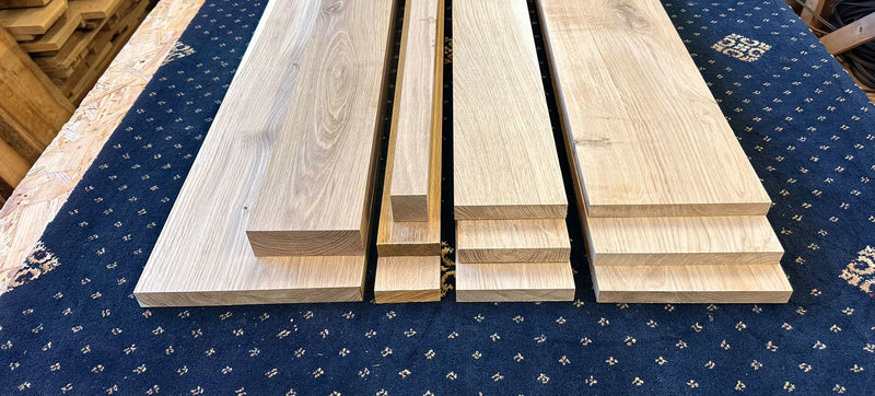 Joinery Solid Oak PAR Timber Boards - Planed All Round Oak Wood - 25mm