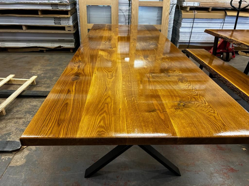 Joinery Solid Oak High Gloss Dining Table - 2800mm x 1000mm