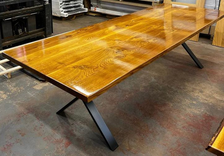 Joinery Solid Oak High Gloss Dining Table - 2800mm x 1000mm