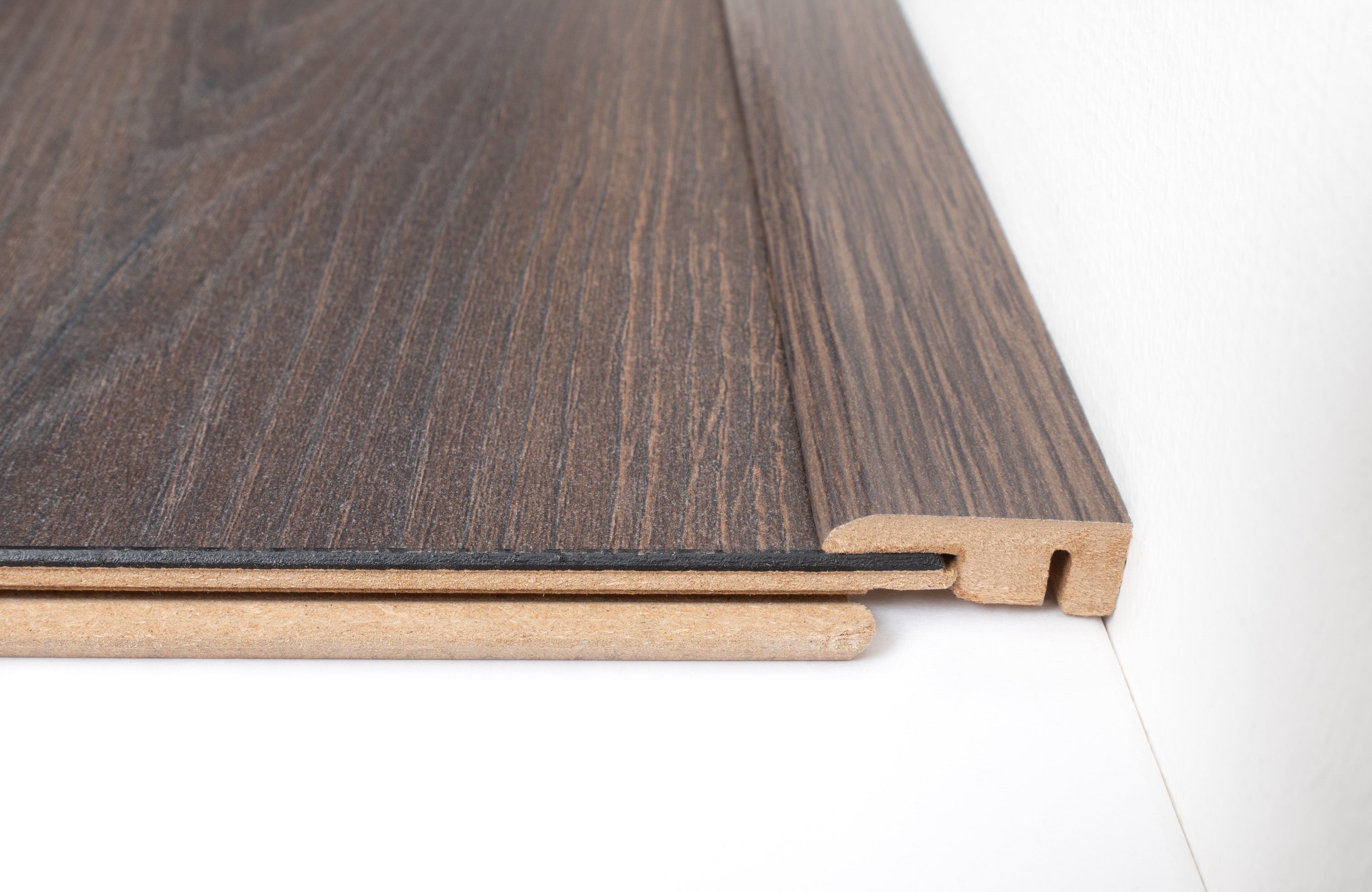 Walnut Laminate End Profile 3000mm x 11.5mm x 33mm