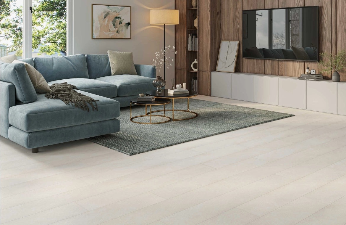 VarioClic 8mm Velena Beige Grey Stone Tile Effect Laminate Flooring | 244 x 1204 x 8mm