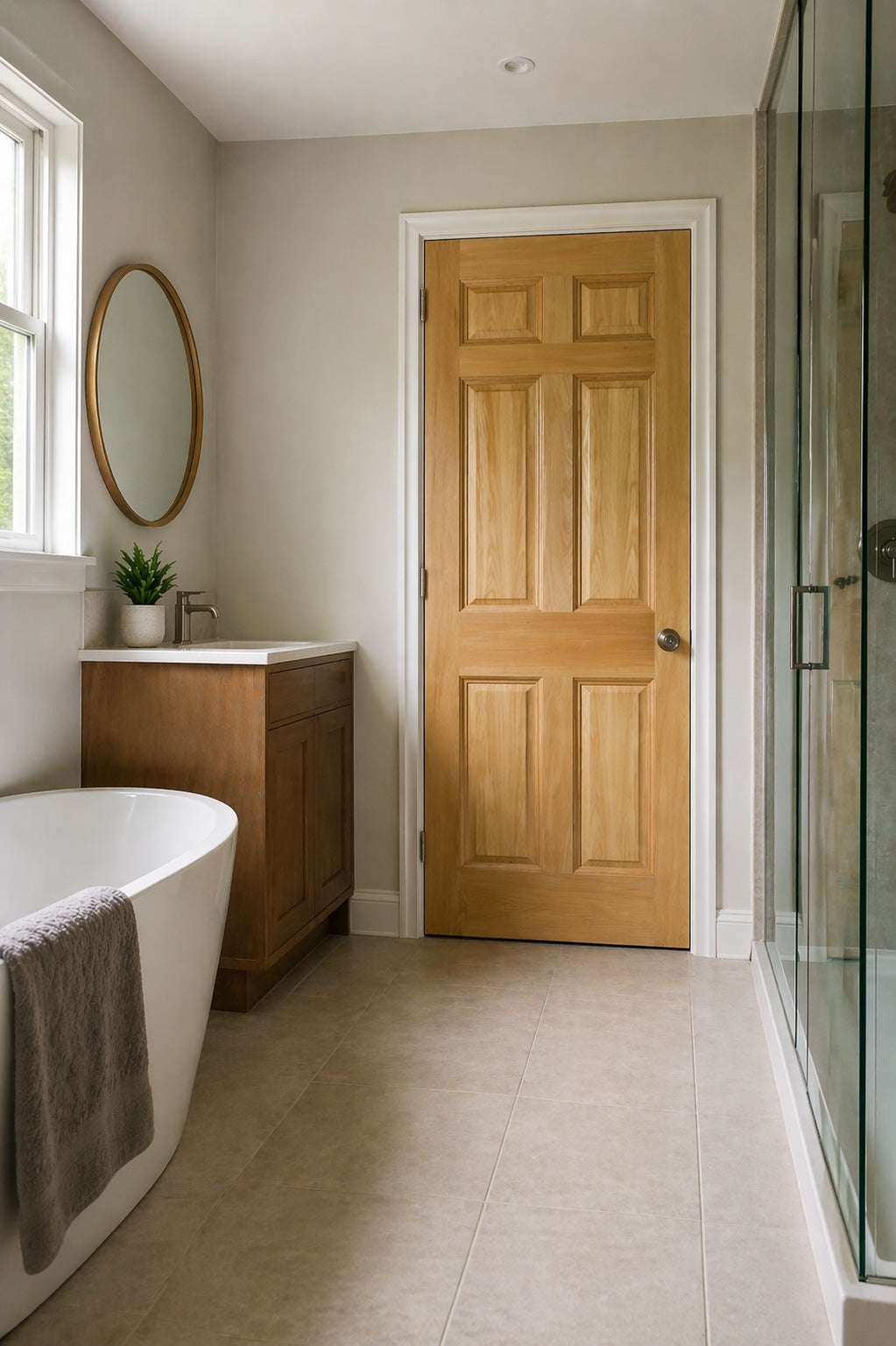 LPD Prefinished Oak Regency 6P Fire Door