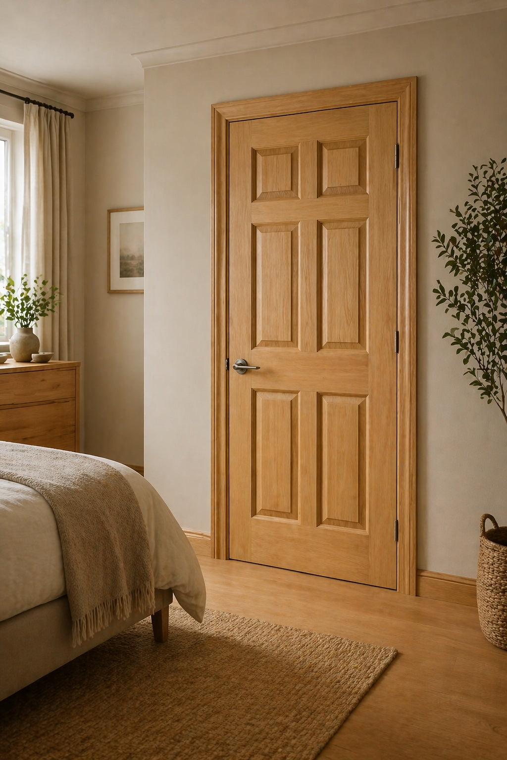 LPD Prefinished Oak Regency 6P Fire Door