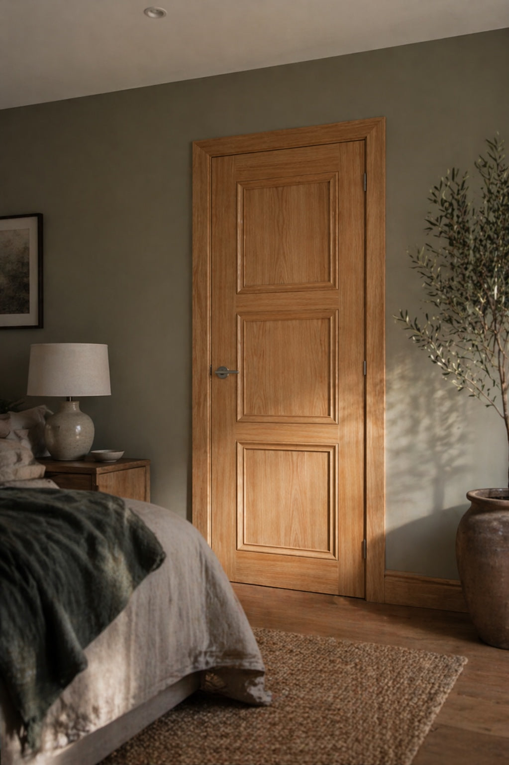 LPD Oak Amsterdam Fire Door Pre-finished