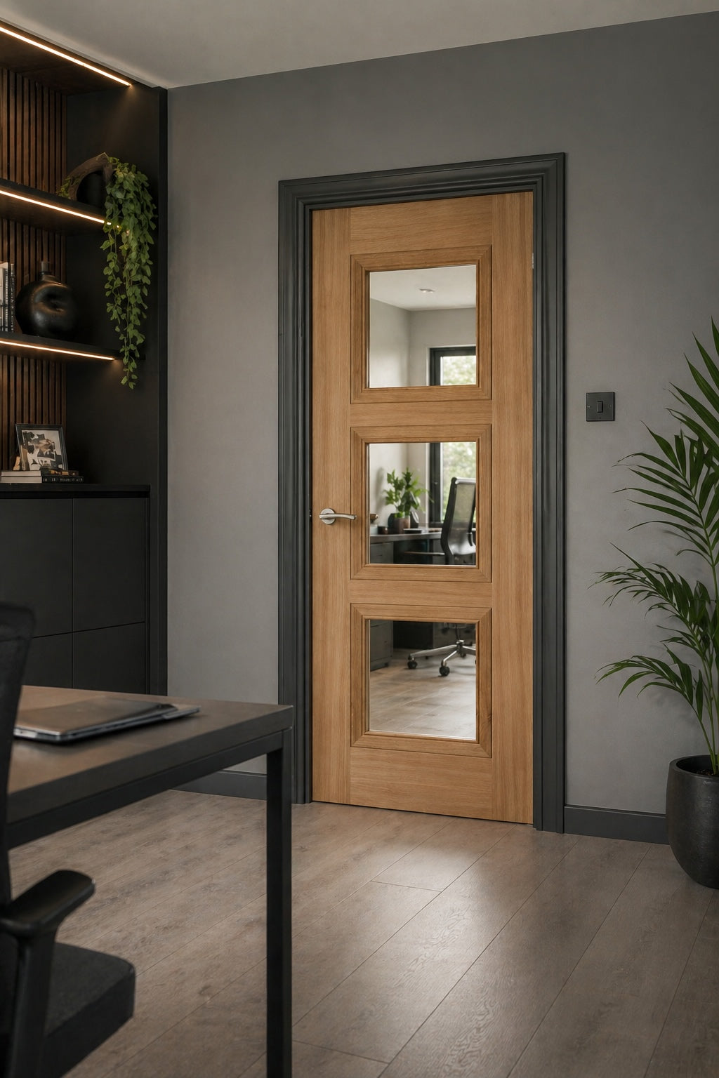 LPD Oak Amsterdam Clear Glazed Pre-finished