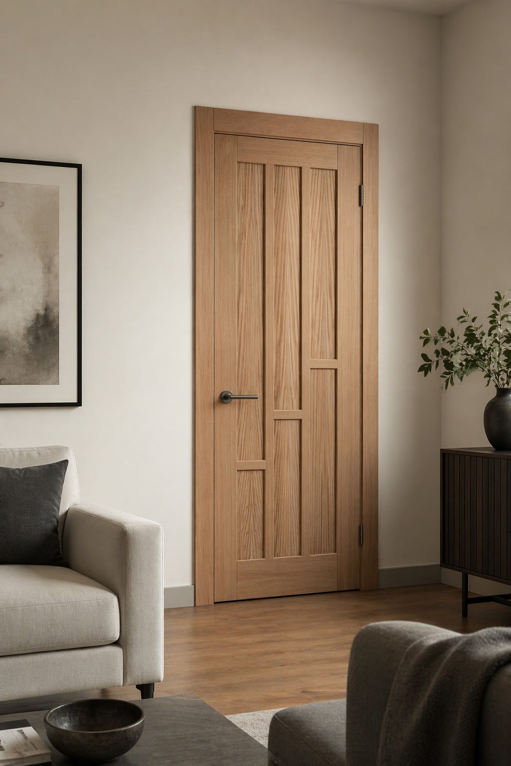 LPD Pre-Finished Oak Coventry Fire Door