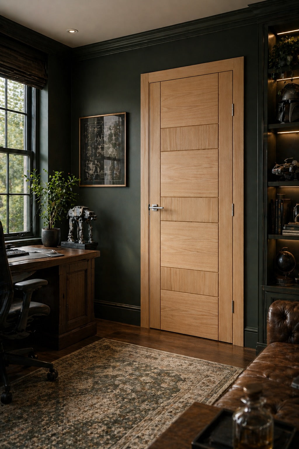 LPD Prefinished Oak Edmonton Fire Door