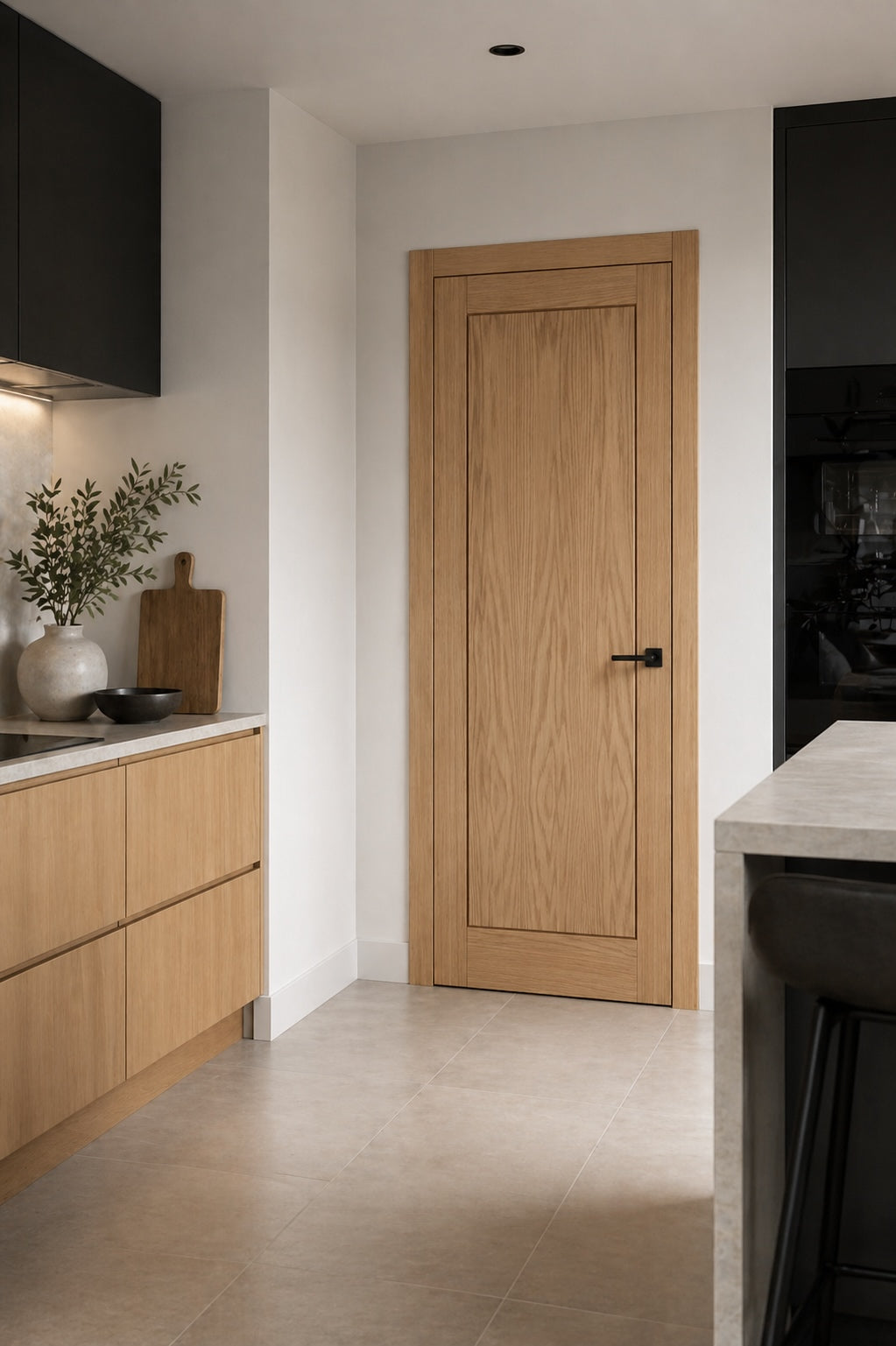 LPD Prefinished Oak Inlay 1P Fire Door