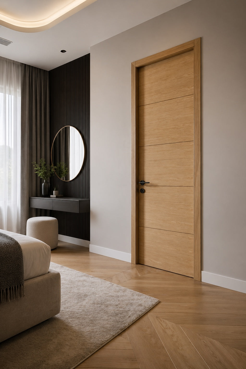 LPD Oak Lille Fire Door Pre-finished