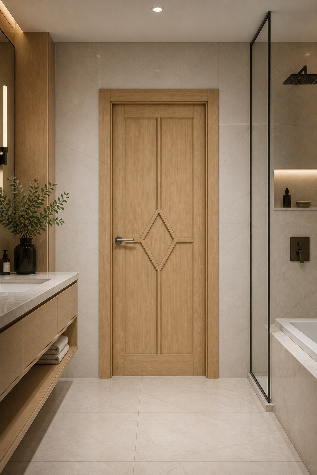 LPD Prefinished Oak Reims Fire Door