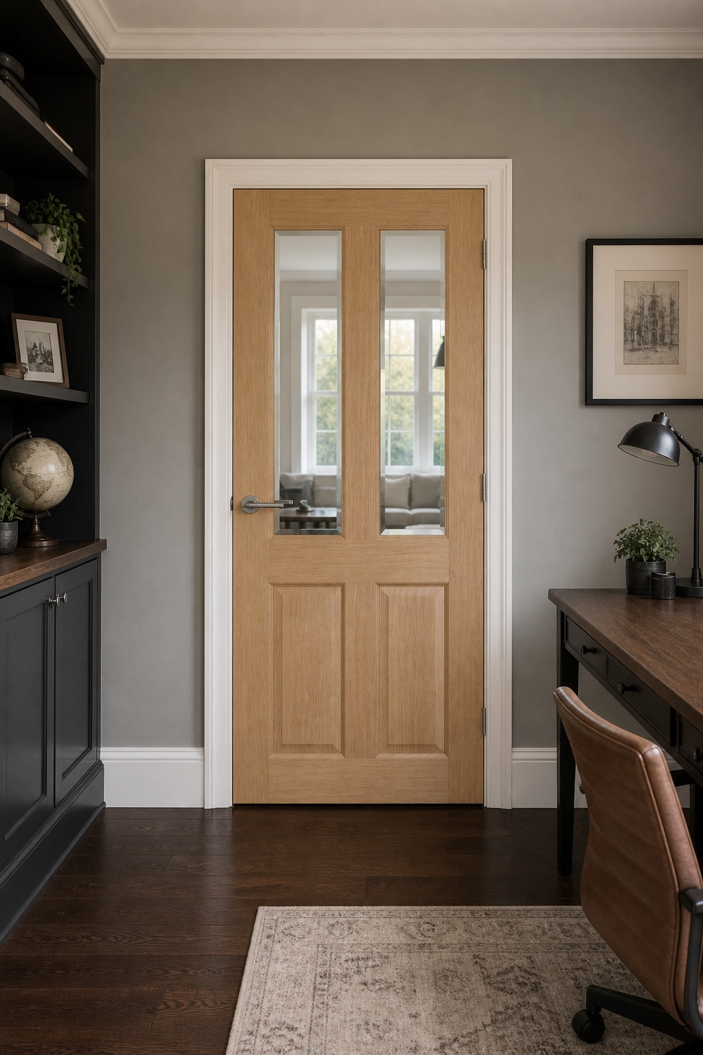 Pre-Assembled Oak Richmond Glazed Door Set