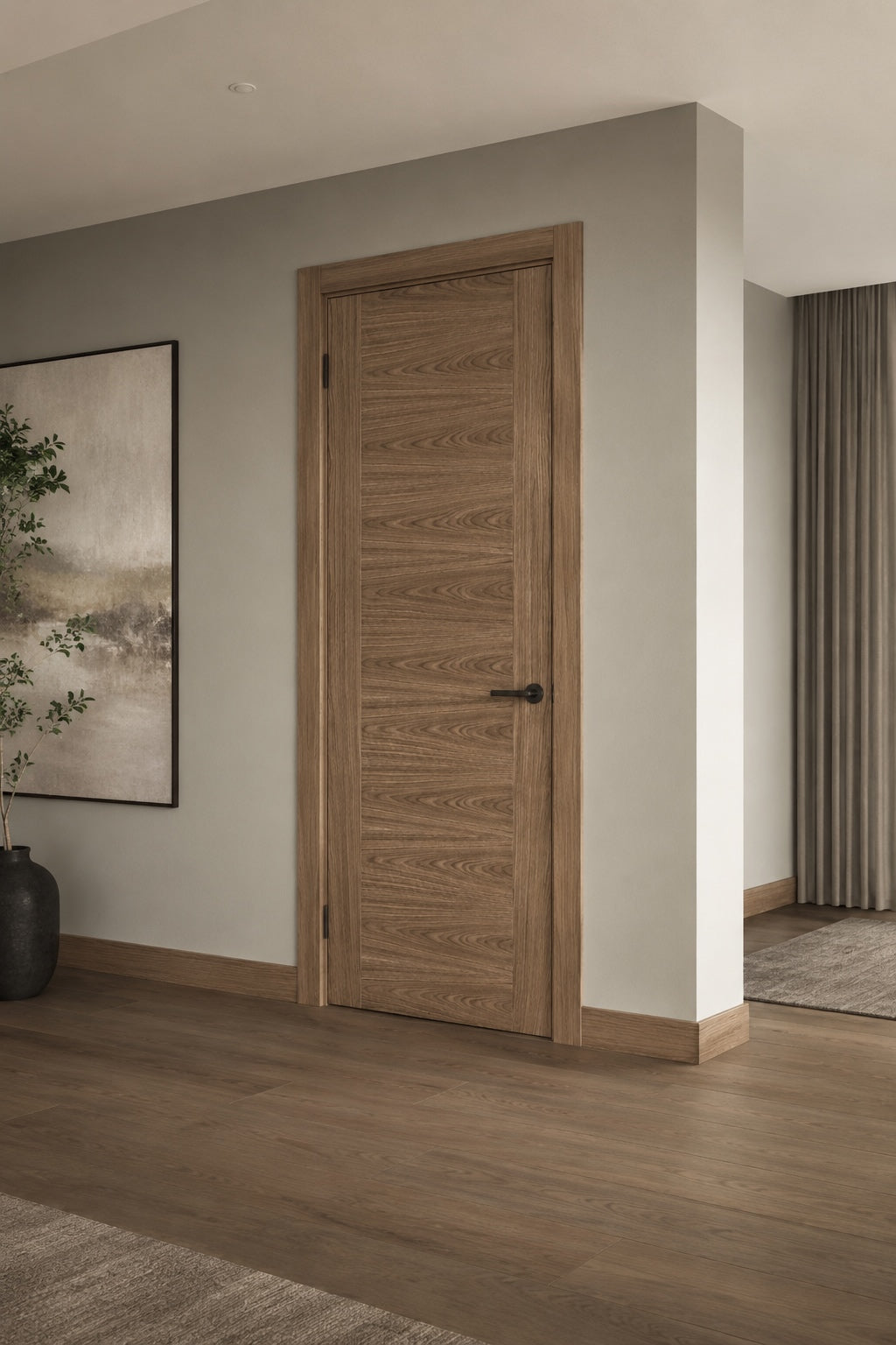 LPD Walnut Sofia Pre-Finished Fire Door