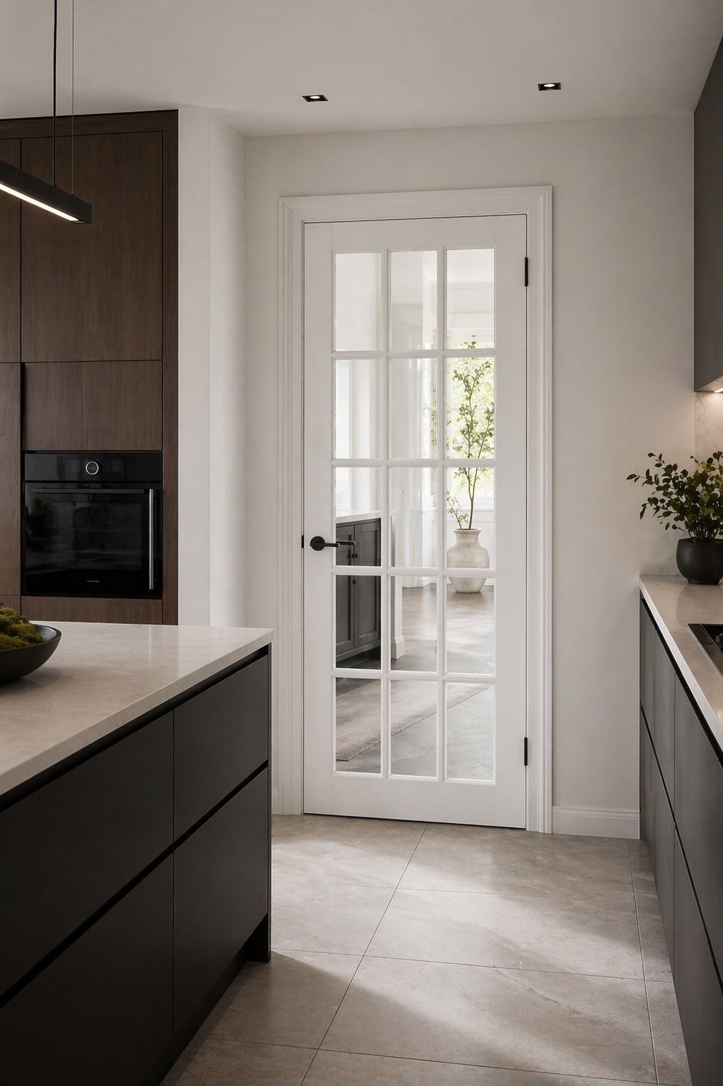 Pre-Assembled Solid White Primed SA 15L Clear Glazed Door Set