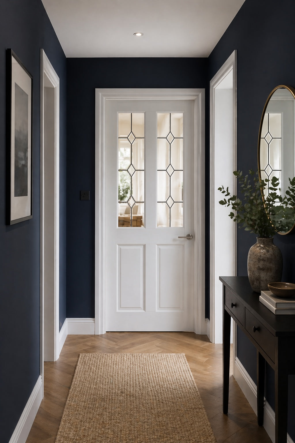 Pre-Assembled Solid White Primed Canterbury 2P-6L Door Set
