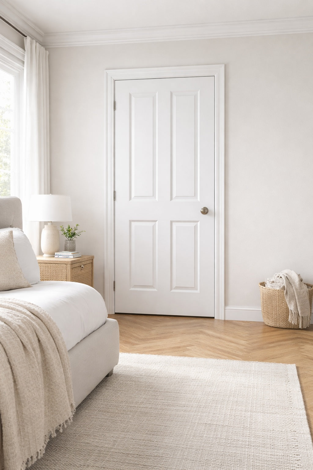 LPD Solid White Primed Canterbury 4P Fire Door