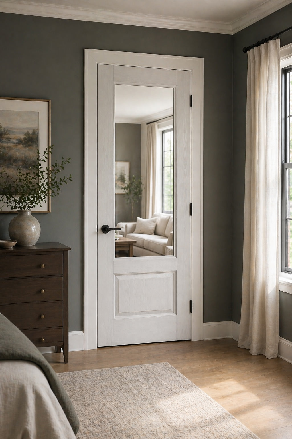 LPD White Grained Arnhem Clear Glazed