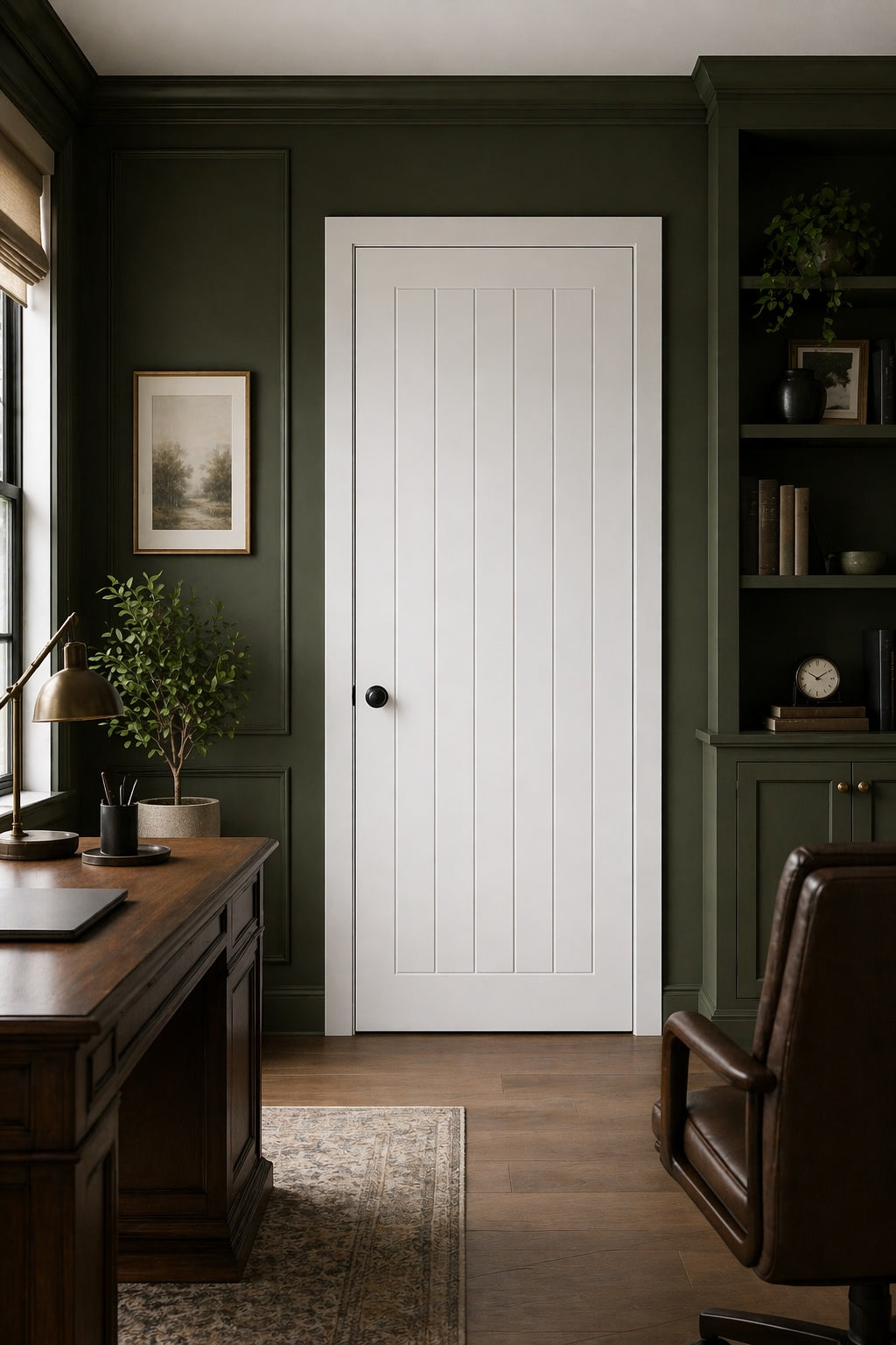 LPD Solid White Primed Mexicano Fire Door