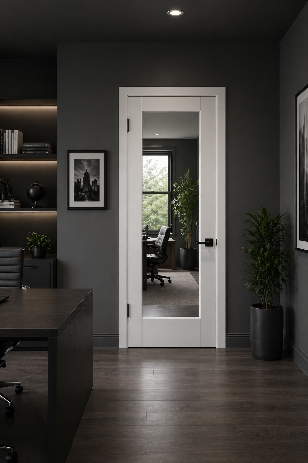 Pre-Assembled Solid White Primed Pattern 10 Clear Glazed Door Set