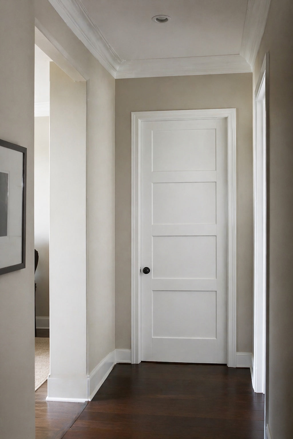 Pre-Assembled White Primed Shaker 4 Panel Door Set