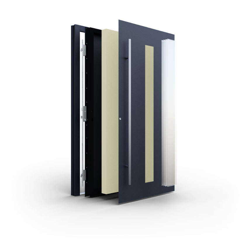 Turenwerke P90 Design 24 Aluminium Door - Black RAL9005 - Blackline