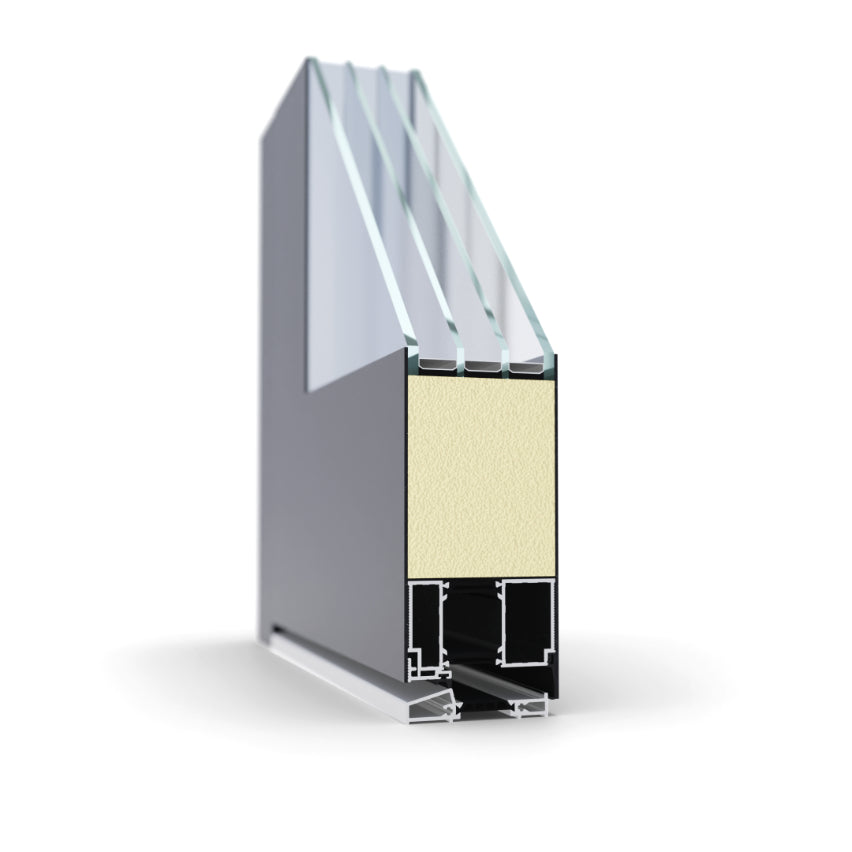 Turenwerke P90 Design 00 Aluminium Door - Black RAL9005