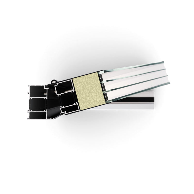 Turenwerke P90 Design 311 Aluminium Door - White RAL9016 - Blackline
