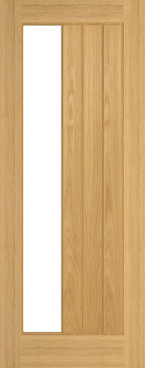 Pre-Assembled Ely Prefinished Oak 1SL Glazed Door Set