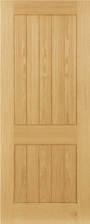 Pre-Assembled Oak Ely Pre-Finished 2 Panel Door Set