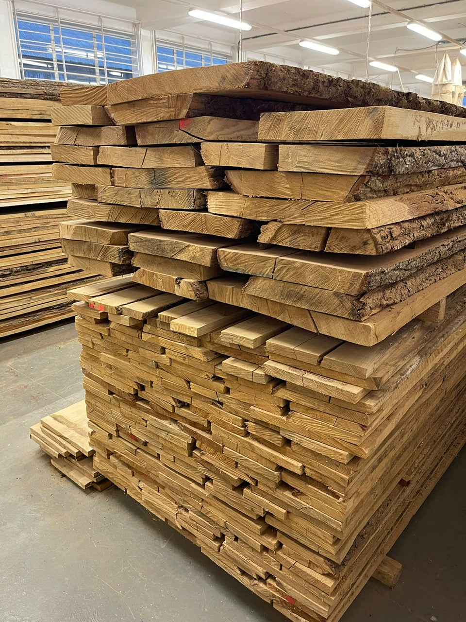 Joinery Solid Oak Rough Sawn Plank - 25mm