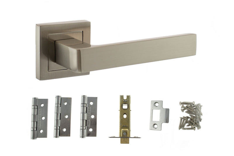 Atlantic Montana Dorpac (2.5" Latch, 3"x2" Hingesx3) - Satin Nickel