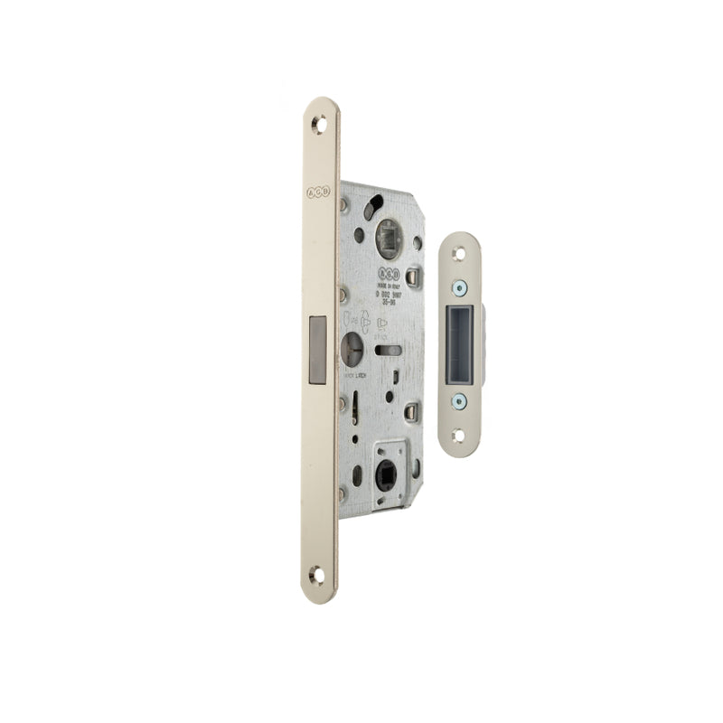 AGB Polaris 2XT Magnetic Bathroom Lock 35mm backset - Polished Chrome