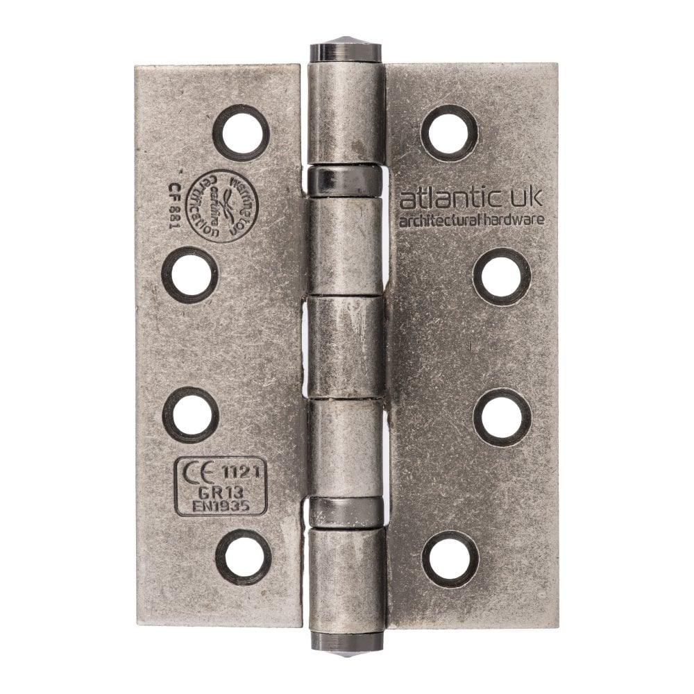 Atlantic Elite 4" Hinges (Distressed Silver) - Door Supplies Online