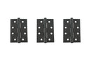 Atlantic Ball Bearing Hinges Grade 11 Fire Rated 4" x 3" x 2.5mm set of 3 - Matt Black