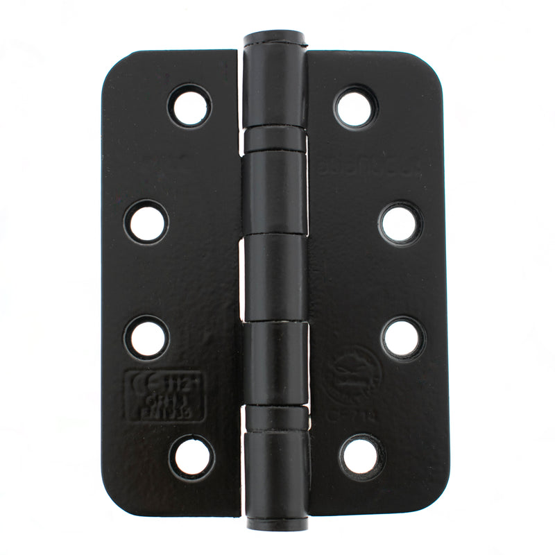 Atlantic Radius Corner Ball Bearing Hinges 4" X 3" X 3mm - Matt Black