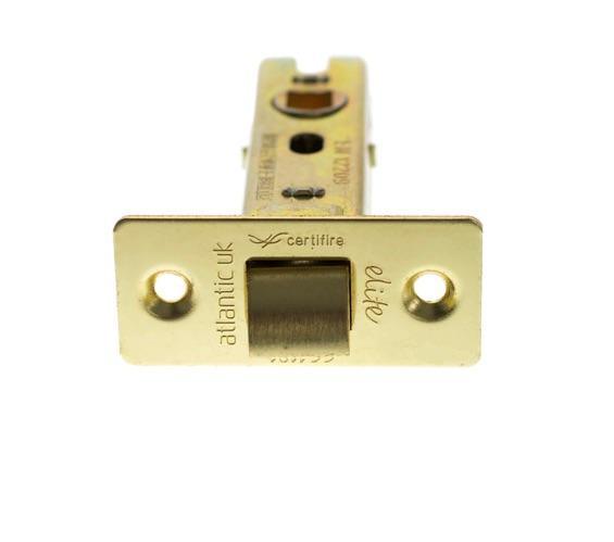 Atlantic 3" CE Tubular Latch (Polished Brass) - Door Supplies Online