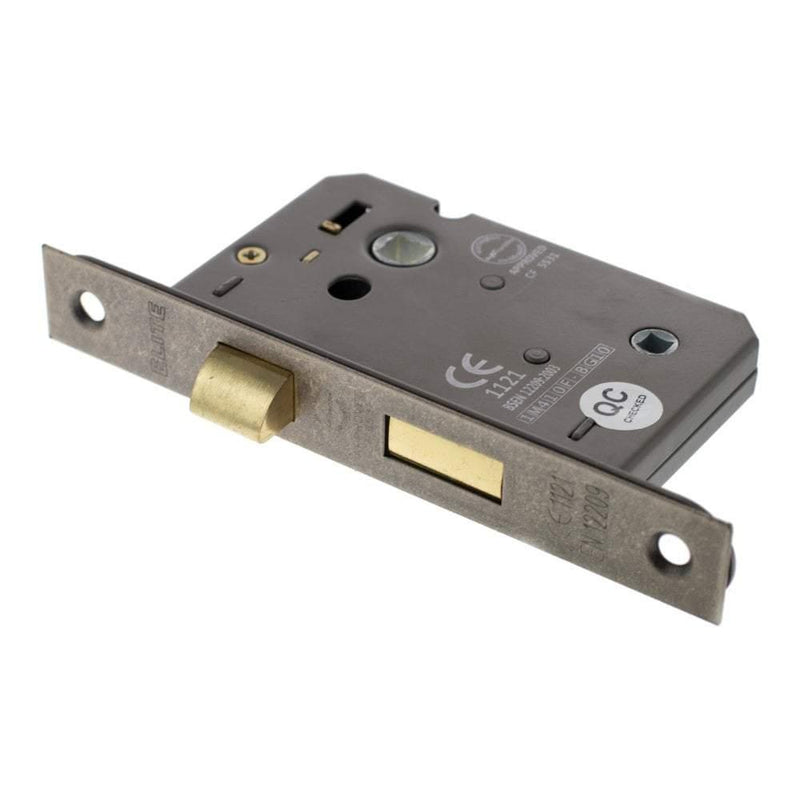 Atlantic 2.5" CE Elite Bathroom Lock (Distressed Silver) - Door Supplies Online
