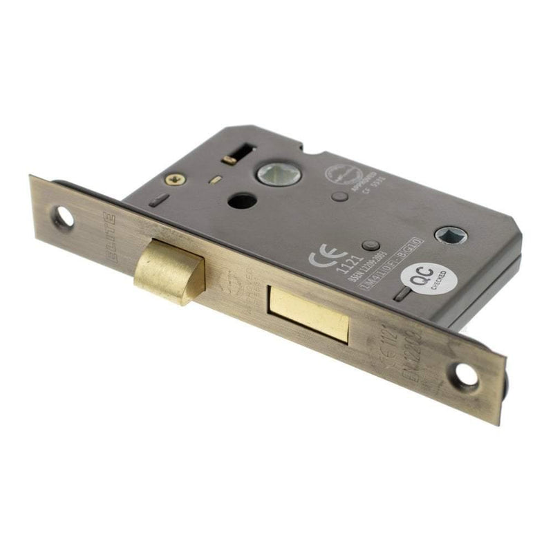 Atlantic 2.5" CE Elite Bathroom Lock (Matt Antique Brass) - Door Supplies Online