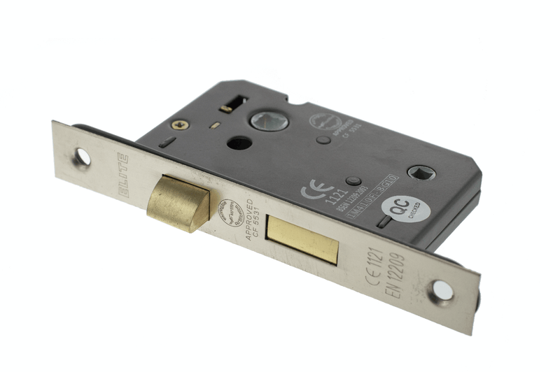 Atlantic 3" CE Elite Bathroom Lock (Matt Gun Metal) - Door Supplies Online